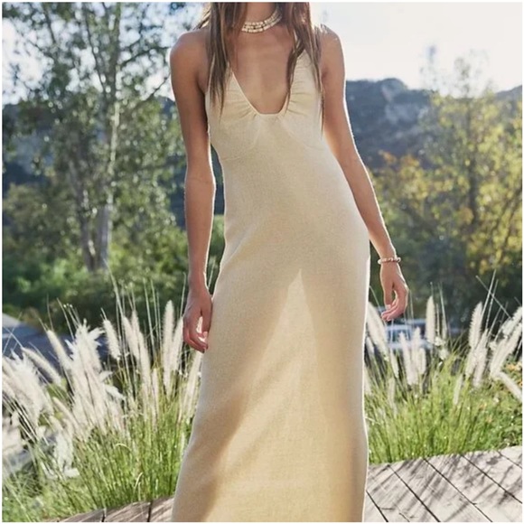 FREE PEOPLE Beach Honey Sweater Midi Dress Medium - Picture 2 of 13